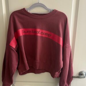 Burn Boot Camp Oversized Burgundy Sweatshirt